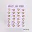 Goodies Stainless Steel Oorbellen Hartjes Open – Goudkleurig