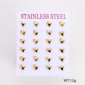 Stainless Steel Oorbellen Hartjes Speels – Goudkleurig