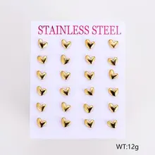 Stainless Steel Oorbellen Hartjes Speels – Goudkleurig