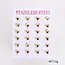 Goodies Stainless Steel Oorbellen Hartjes Speels – Goudkleurig