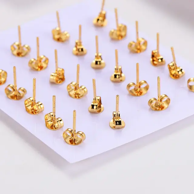 Stainless Steel Oorbellen Hartjes Open – Goudkleurig