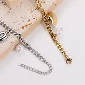 Stainless Steel Armband Zee Bedels – Ster, Schelp & Parel – Goud of Zilver