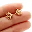 Goodies Stainless Steel Oorstuds Zonnetje – Goud & Zilver