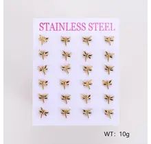 Stainless Steel Oorstuds Libelle – Goud