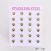 Stainless Steel Oorstuds Pootje – Goud