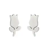 Stainless Steel Oorstuds Tulp – Goud & Zilver