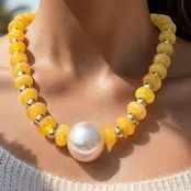 Color Pop Kralenketting met Parel – Stainless Steel Sluiting