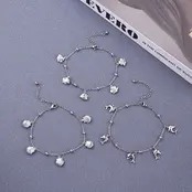 Beach Vibes Enkelbandje – Stainless Steel Vis, Schelp of Dolfijn