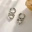 Goodies Stainless Steel Hoops met Hartje en Parel Zilverkleurig