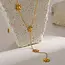 Goodies Stainless Steel Ketting Bloem Y-Ketting Goudkleurig 39+5 cm