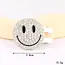 Goodies Zilveren Smile Button Cover met Strass – Trend Accessoire
