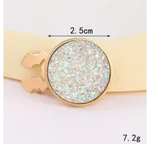 Glitter Button Cover met Crystal Effect – Trendy Eye Catcher