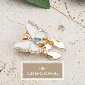 Vlinder Button Cover met Kristallen – Trendy Statement Accessoire