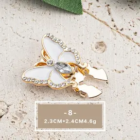 Vlinder Button Cover met Kristallen – Trendy Statement Accessoire