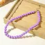Goodies Lila Kralen Ketting 40+5 cm met Stainless Steel Sluiting – Trendy Pastel Necklace
