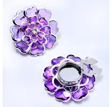 Button Cover Bloem Paars – Trendy Paarse Statement Button Cover