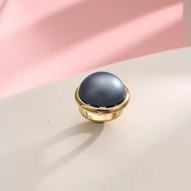 Sjaalring Parel Goud – Luxe Scarf Ring met Parel Look voor Sjaals & Blouses