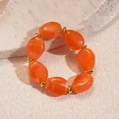 Resin Kralenarmband Oranje – Trendy Chunky Armband met Resin Kralen