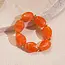 Goodies Resin Kralenarmband Oranje – Trendy Chunky Armband met Resin Kralen