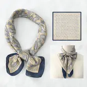 Beige Blauw Paisley Sjaaltje – Tijdloze Classic Look