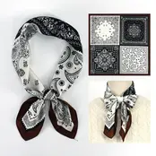 Zwart Wit Paisley Sjaaltje – Stoer & Trendy Contrast