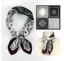 Zwart Wit Paisley Sjaaltje – Stoer & Trendy Contrast