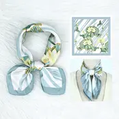 Groen Wit Botanisch Sjaaltje – Natuurlijke Trend Look