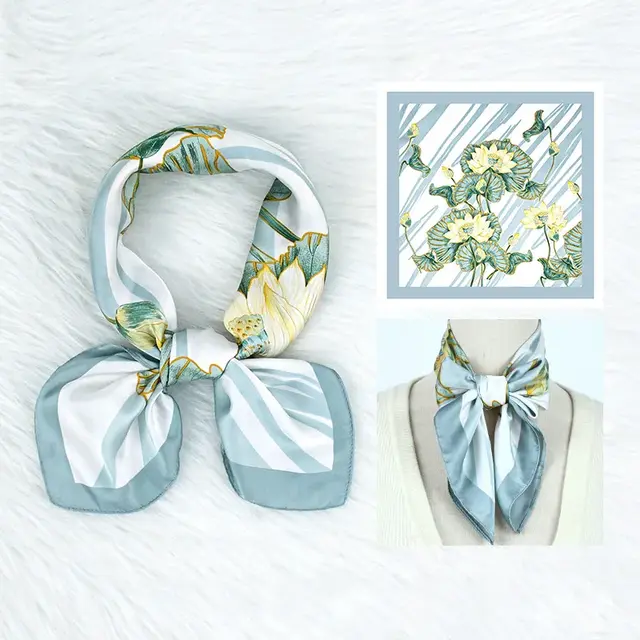 Groen Wit Botanisch Sjaaltje – Natuurlijke Trend Look