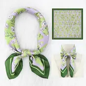 Groen Lila Bloemen Sjaaltje – Fresh & Trendy Look