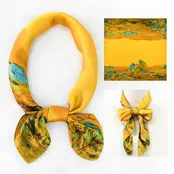 Okergeel Landschap Sjaaltje – Statement Fashion Print