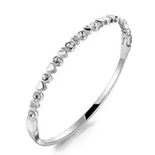 Stainless Steel Bangle met Hartjes en Zirkonia – Goud & Zilver Armband