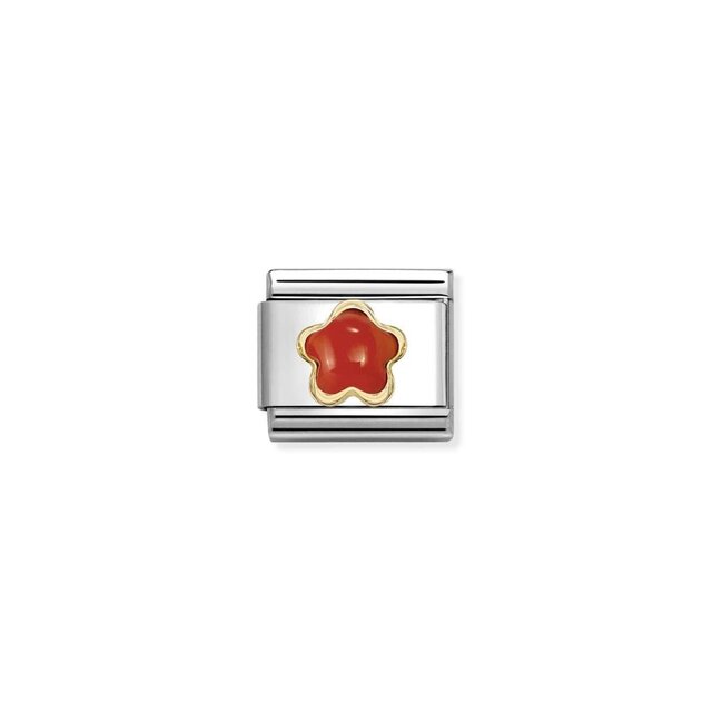 NOMINATION COMPOSABLE CLASSIC FLOWER  RED CORAL 030522/11