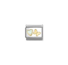 NOMINATION COMPOSABLE CLASSIC SYMBOLS  WHITE OPAL BUTTERFLY 030523/11