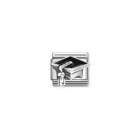 NOMINATION COMPOSABLE CLASSIC SYMBOL  BLACK GRADUATION HAT 330204/32