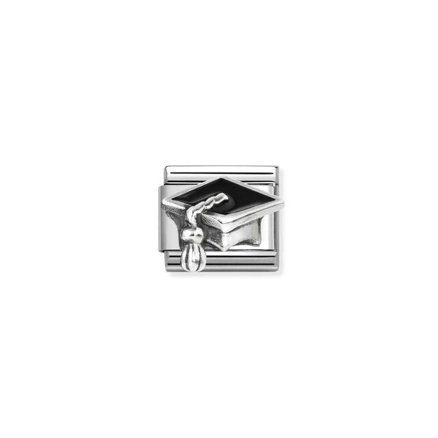 NOMINATION COMPOSABLE CLASSIC SYMBOL  BLACK GRADUATION HAT 330204/32