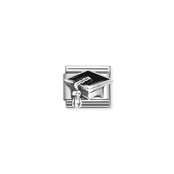 NOMINATION COMPOSABLE CLASSIC SYMBOL  BLACK GRADUATION HAT 330204/32