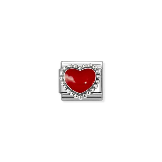 NOMINATION COMPOSABLE CLASSIC SYMBOL  RED RAISED HEART 330204/39