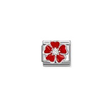 NOMINATION COMPOSABLE CL SIMBOLFLOWER  RED/WHITE 330321/20