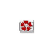 NOMINATION COMPOSABLE CL SIMBOLFLOWER  RED/WHITE 330321/20