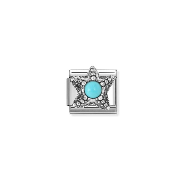 NOMINATION COMPOSABLE CLASSIC SYMBOL  OSTONE TURQUOISE STARFISH 330511/06