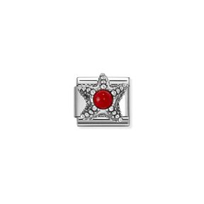 NOMINATION COMPOSABLE CLASSIC SYMBOL  OSTONE RED CORAL STARFISH 330511/08