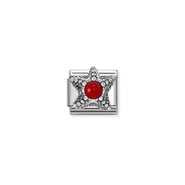 NOMINATION COMPOSABLE CLASSIC SYMBOL  OSTONE RED CORAL STARFISH 330511/08