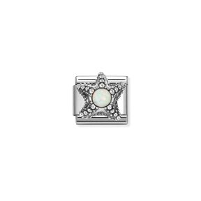 NOMINATION COMPOSABLE CLASSIC SYMBOL  OSTONE WHITE PEARL STARFISH 330511/09
