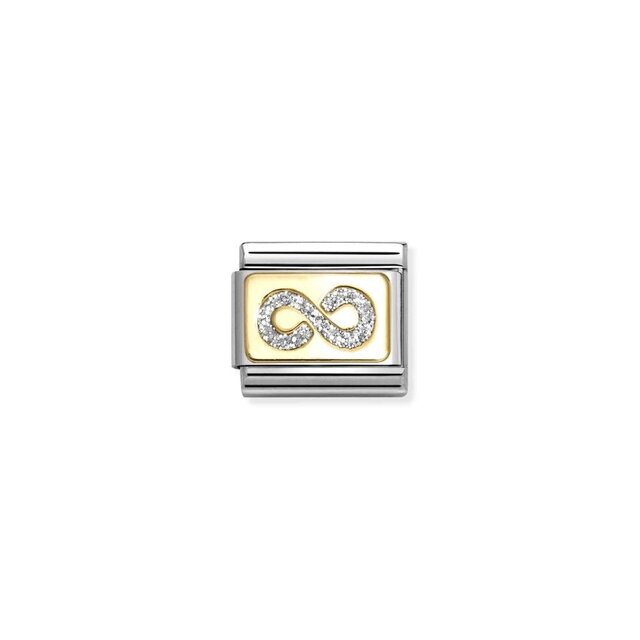 NOMINATION COMPOSABLE CLASSIC GLITTER PLATES INFINITY 030224/06