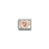 NOMINATION COMPOSABLE CLASSIC DIAMOND HEART PINK 430610/003