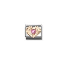 NOMINATION COMPOSABLE CLASSIC DIAMOND HEART PINK 430610/003