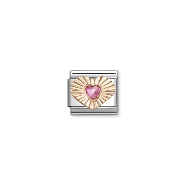 NOMINATION COMPOSABLE CLASSIC DIAMOND HEART PINK 430610/003