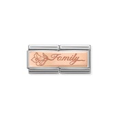 NOMINATION COMPOSABLE CLASSIC DOUBLE ENGRAVED CUSTOM FAMILY FLOWER 430710/17