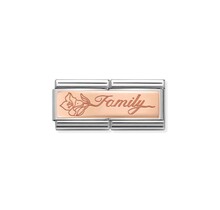 NOMINATION COMPOSABLE CLASSIC DOUBLE ENGRAVED CUSTOM FAMILY FLOWER 430710/17