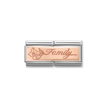NOMINATION COMPOSABLE CLASSIC DOUBLE ENGRAVED CUSTOM FAMILY FLOWER 430710/17